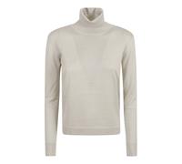 Tom Ford - Suéter de Cuello Alto de Lujo en Cachemira y Seda - Knitwear - Mujer - Gris - S -