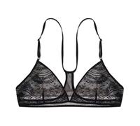 Tom Ford - Sujetador Bralette Triángulo Racerback de Encaje Wave - Underwear - Mujer - Negro - S -