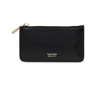 Tom Ford - Tarjetero con Cremallera de Cuero Grano Flexible - Accessories - Mujer - Negro - ONE SIZE -