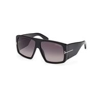 TOM FORD Unisex FT1036 RAVEN 01B Gafas de sol Acetato Negro Gris Cuadrada Normal Sombreado