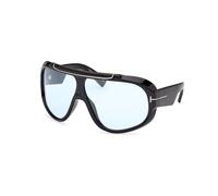TOM FORD Unisex FT1093 RELLEN 01V Gafas de sol Inyectado Negro Azul Máscara Fotocromático