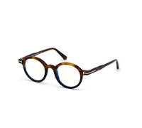 TOM FORD Unisex FT5664-B 56 Monturas ópticas Acetato la Habana Redonda Normal