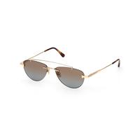 TOM FORD Unisex TOM FORD FT1356 ASTOR-02 30F Gafas de sol Metal Oro Marrón Piloto Normal