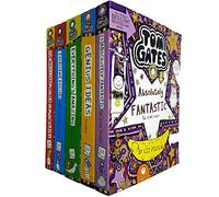 Tom Gates Serie 1 Colección Liz Pichon 1 - Juego de 5 libros (El brillante mundo de Tom Gates, excelentes excusas, ideas geniales, todo es asombroso, es absolutamente fantástico)
