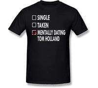 Tom Holland T Shirt Dating Tom Holland T-Shirt Basic Short Sleeves tee Shirt Plus Size Male Cotton Summer Tshirt Streetwear_4914