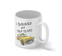 Tom I Survived My Trip To NYC New York Blanco taza Mug