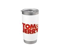 Tom & Jerry Movie Logo Vaso térmico de acero inoxidable de doble pared