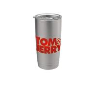 Tom & Jerry Movie Logo Vaso térmico de acero inoxidable de doble pared