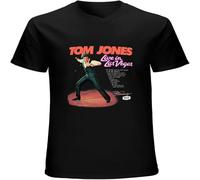 Tom Jones - Live in Las Vegas Men Casual Custom Short Sleeve Cotton T Shirt Black 3XL
