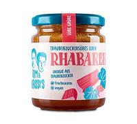 Tom & Krissi's Crema de frutos ruibarbo, 250 g, para untar pan pobre de fructosa, vegana