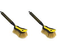 ToM PaR Cepillo lavacoches I Cepillo lavacoches con conexión de Agua, Manguera I Cerdas Suaves, Finas y delicadas I Cómodo Mango I Coche I Jardín I Paneles fotovoltaicos I Longitud: 44 cm I Amarillo