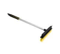 ToM PaR Cepillo y Escobillas de Goma | 2 en 1 Escobilla y barredora | Cristales y Espejos del Coche | Robusto Mango de Aluminio | Ergonómico, Agarre Suave | Longitud: 66 cm | Azul