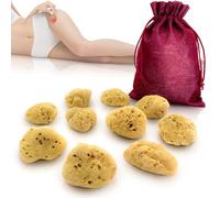 tom&pat® Esponja menstrual natural • alternativa a tampones • lavable y reutilizable • Dermatest excelente • caja hermética de viaje • calidad mediterránea Grecia (Talla S / 10 x 3-5 cm)