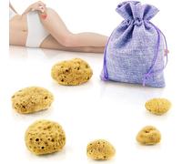 tom&pat® Esponja menstrual natural • alternativa a tampones • lavable y reutilizable • Dermatest excelente • caja hermética de viaje • calidad mediterránea Grecia (Talla S&M / 6 x 3-7 cm)