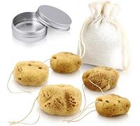 tom&pat® Esponja menstrual natural con hilo • alternativa a tampones • lavable y reutilizable • Dermatest excelente • caja hermética de viaje • calidad mediterránea Grecia (Talla S / 5 x 3-5 cm)