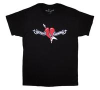 Tom Petty and The Heartbreakers Heart Logo Camiseta, Negro , L