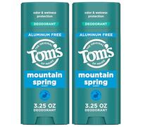 Tom’s of Maine Mountain Spring Natural Deodorant for Men and Women, Aluminum Free, 3.25 oz, 2-Pack