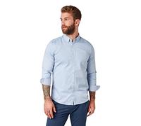 TOM TAILOR 1008320 Camisa Slim Fit de Algodón para Hombre, Azul (15837 - Light Blue Oxford), 3XL