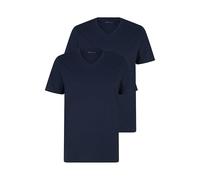TOM TAILOR 1008639 Camiseta básica en paquete doble con cuello de pico para Hombre, Azul (10302 - Dark Blue), 3XL
