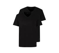 TOM TAILOR 1008639 Camiseta básica en paquete doble con cuello de pico para Hombre, Negro (29999 - Black), XXL