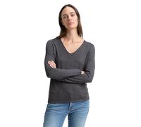 Tom Tailor Jersey de mujer con cuello pico liso. Gris L
