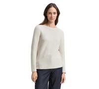 TOM TAILOR 1016350 Jersey de punto de algodón orgánico para Mujer, Beige (24192 - Dusty Alabaster Melange), XXL
