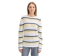TOM TAILOR 1016350 Suéter, 37563 - Green Blue Knit Stripe Design, L para Mujer