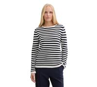 TOM TAILOR 1016350 Suéter, 37639 - Dark Navy White Stripe, S para Mujer
