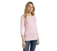 TOM TAILOR 1024035 Manga larga con rayas para Mujer, Rojo (26034 - White Peach Small Stripe), 3XL