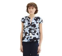 TOM TAILOR 1035245 Blusas, 34757-blue Cut Floral Design, 38 para Mujer