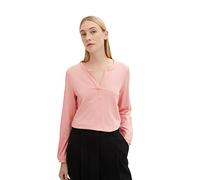 TOM TAILOR 1035374, Camiseta de manga larga Mujer, 31337 - Pink White Thin Stripe, XXL