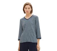 TOM TAILOR 1035850 Camiseta, 32365-Navy Geometrical Design, XS para Mujer