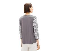 TOM TAILOR 1035850 Camiseta, 33766-Diseño Floral Gris, XL para Mujer