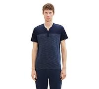 TOM TAILOR 1036419, Camiseta, Hombre, Azul (Blue Streaky Melange 32033), L