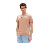 TOM TAILOR 1036426 Camiseta, 24048-Desert Fawn, S para Hombre
