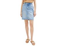 TOM TAILOR 1036674, Falda vaquera, Light Stone/ Bright Blue Denim, 36 para Mujer