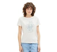 TOM TAILOR 1036888 Camiseta, 10315 Whisper White-Juego de Mesa [Importado de Alemania], XXL para Mujer