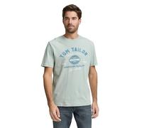 TOM TAILOR 1037735 Camiseta, 12792-Soft Greyish Green, XL Hombres