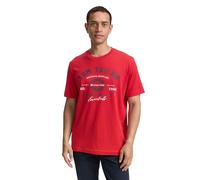 TOM TAILOR 1037735 Camiseta, 12830-Samba Red, L Hombres