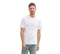 TOM TAILOR 1037735 Camiseta, 13308-White 1, L Hombres