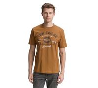 TOM TAILOR 1037735 Camiseta, 25985-Deep Cognac, S Hombres