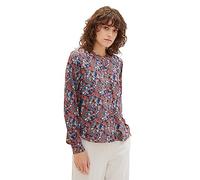 TOM TAILOR 1037880 Blusas, 32370-Azul Marino Pequeño Tie Dye Floral, 44 para Mujer