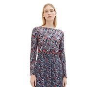 TOM TAILOR 1038162 Camiseta de Manga Larga, 32370-Navy Small Tie Dye Floral, XXL para Mujer