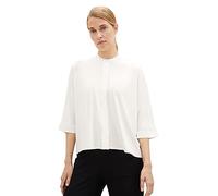 TOM TAILOR 1038707 Blusa básica de Corte Holgado, 10315 Whisper White-Juego de Mesa [Importado de Alemania], 46 para Mujer