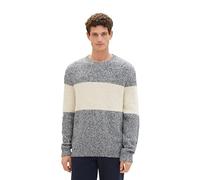 TOM TAILOR 1039701 Suéter, 32725-Beige Navy Multi Structure, XL para Hombre