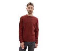 TOM TAILOR 1039805 Suéter pulóver, 35676-burgundy Dark Red Melange, M para Hombre