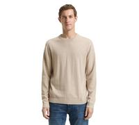 TOM TAILOR 1039805 Suéter pulóver, 38310-cashew Beige Melange, L para Hombre