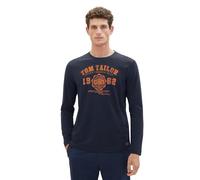 TOM TAILOR 1039895 Camiseta de Manga Larga, 10302-Dark Blue, S Hombres
