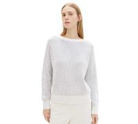 TOM TAILOR 1039995 Suéter, 35158-Estructura Gris offwhite, L para Mujer
