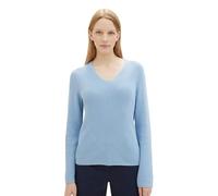 TOM TAILOR 1040332 Cárdigan de Punto, 34587-Light Fjord Blue, S para Mujer